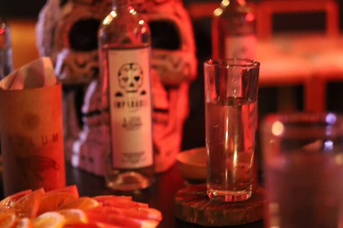 Authentic Artisanal Mezcal tasting in Cancun with appetizers. - Inside the private mezcal room