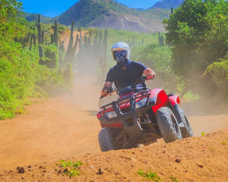 Cabo: Beach & Desert Single ATV Tour with Tequila Tasting - From Cabo hotels to Migriño Park