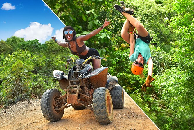 Cancun ATV Jungle Adventure, Ziplines, Cenote and Tequila Tasting - ATV riding on a controlled jungle track