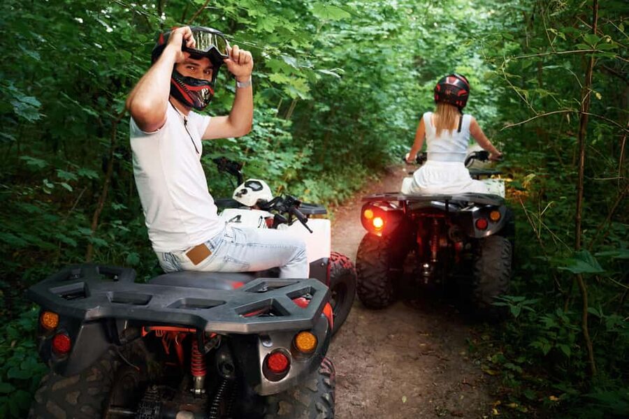 Cozumel Shore Excursion: ATV Jade Cavern & Tequila Tasting - Riding an ATV through Cozumel’s jungle