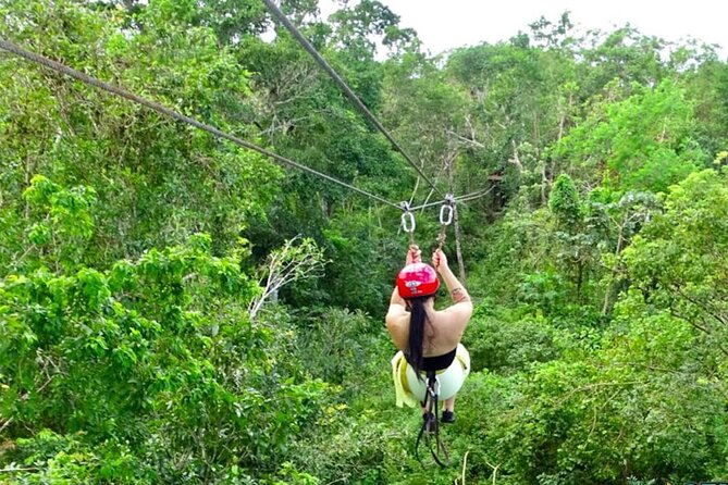 Family ATV Cenote Five Zip Lines Photos Taco Lunch Tequila Taste - The ATV ride lasts about 30 minutes