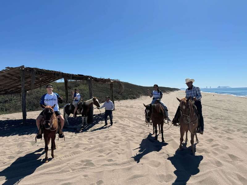 Jungle and beach horseback ride + lunch + mezcal - Ranch Lunch: Machaca, Tortillas, and Cheese Flambé