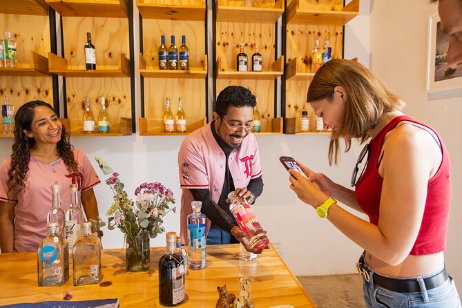 Mezcal and Pulque Tasting Los Hijos del Agave - Three regional mezcals at Dos Cuerpos