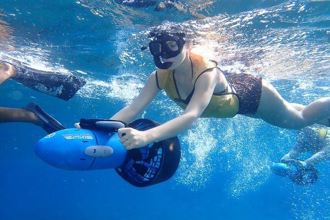 Power Snorkel By Sea Scooters & Tequila Tasting - Finding fish, coral, and stingrays with less effort