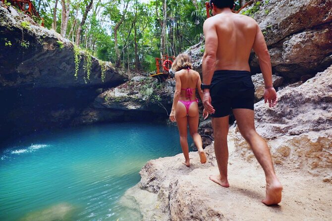 Small-Group 3 Hidden Cenotes Adventure with Tequila Tasting - Ziplining and jumping platforms add real fun