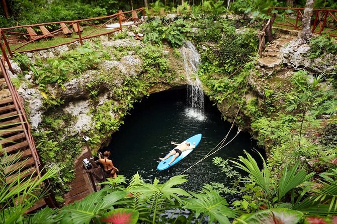 Small Group Explore 3 Secret Cenotes with Tequila Tasting - Cenote Verde Lucero: swimming with a little adventure